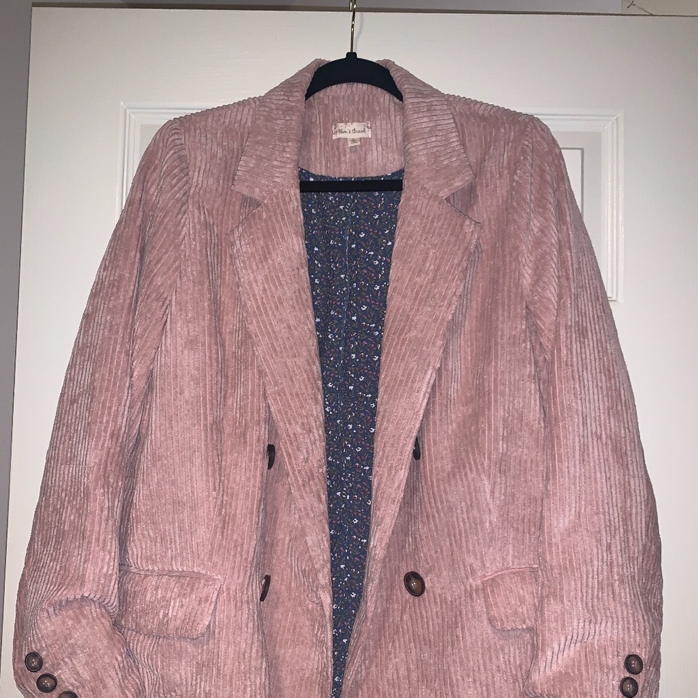 Light Pink Corduroy Blazer